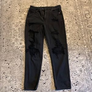 HP🪩 Ripped Denim Black Jeans